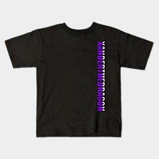 XANDERTHEDRAGON LOGO - PURPLE (FILL) Kids T-Shirt